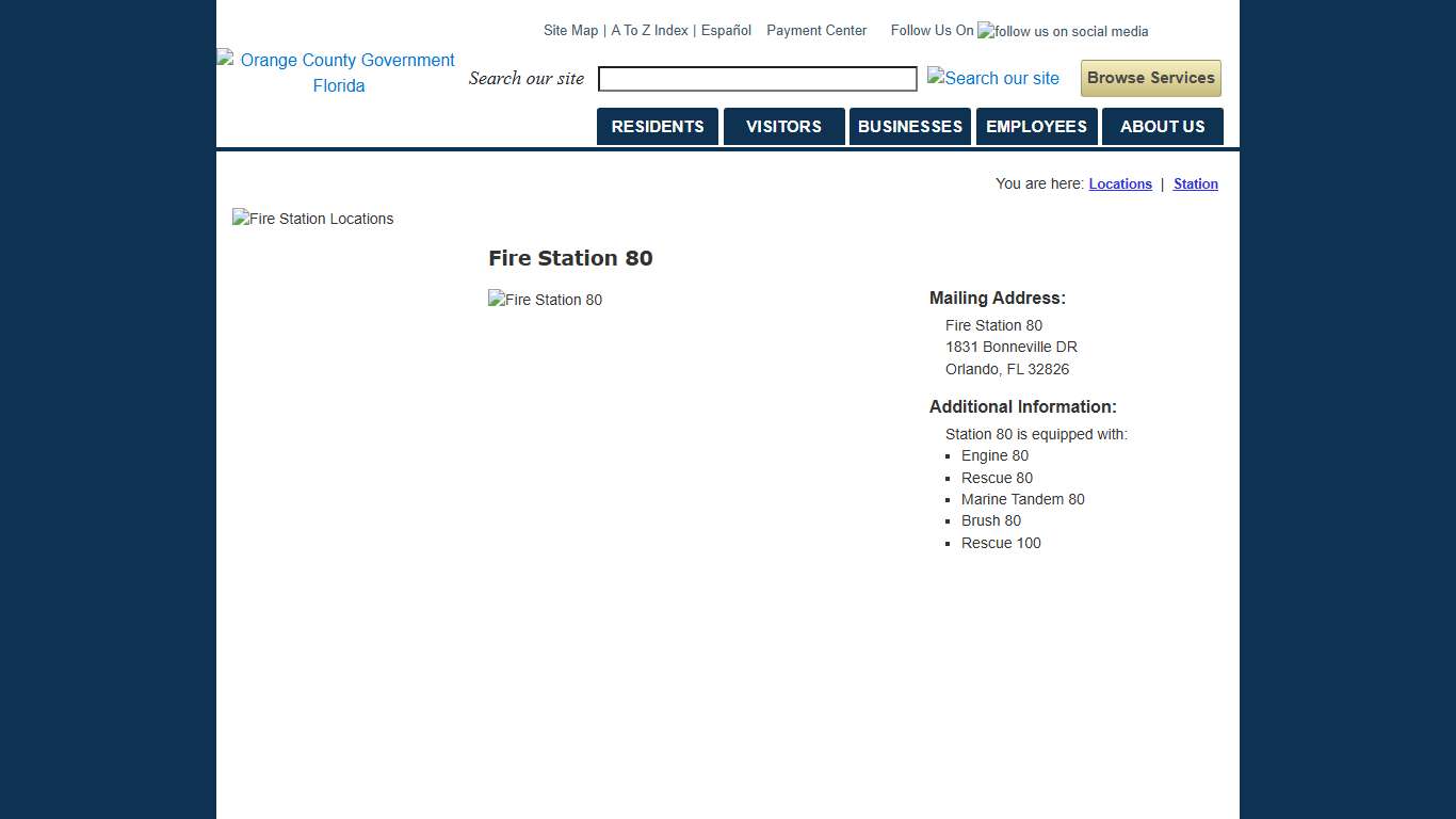 Fire Station 80 - Orange County Government, Florida